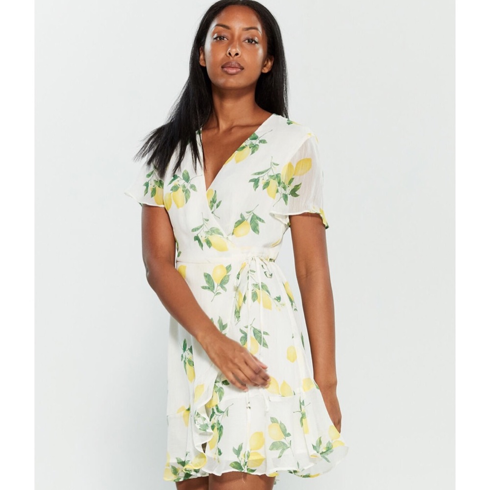 Bright Lemon Wrap Dress